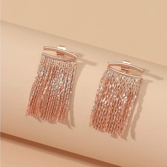 Jewelry Rose Gold Tassel Earrings Poshmark